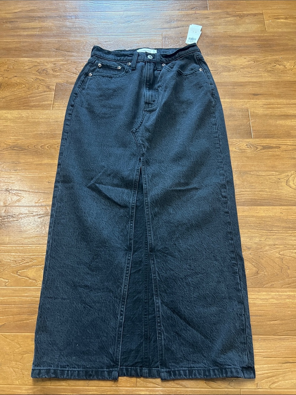 NWT Abercrombie&Fitch high rise maxi denim skirt